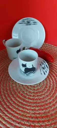 ENSEMBLE TASSE SOUS TASSE WESTIE 9CL