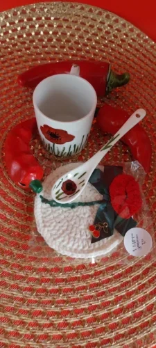 ENSEMBLE 3 PIECES COQUELICOT