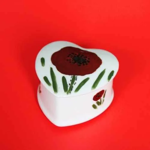 BOITE COEUR COQUELICOT