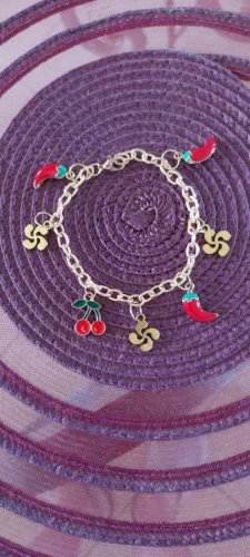 BRACELET DORE LAUBURU PIMENT CERISE