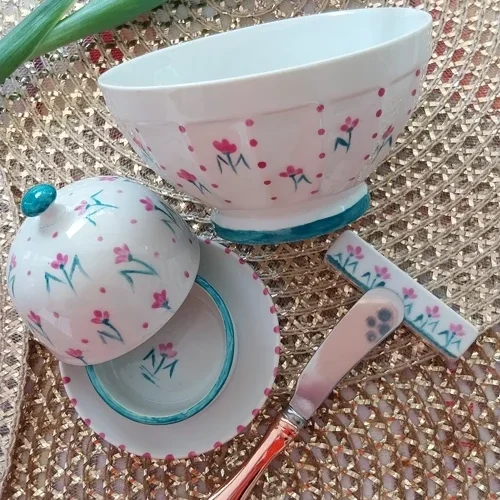 ENSEMBLE FLEUR-BLEUE 4 PIECES