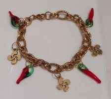 BRACELET COULEUR OR PIMENT LAUBURU