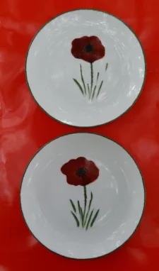 ASSIETTE DESSERT COQUELICOT